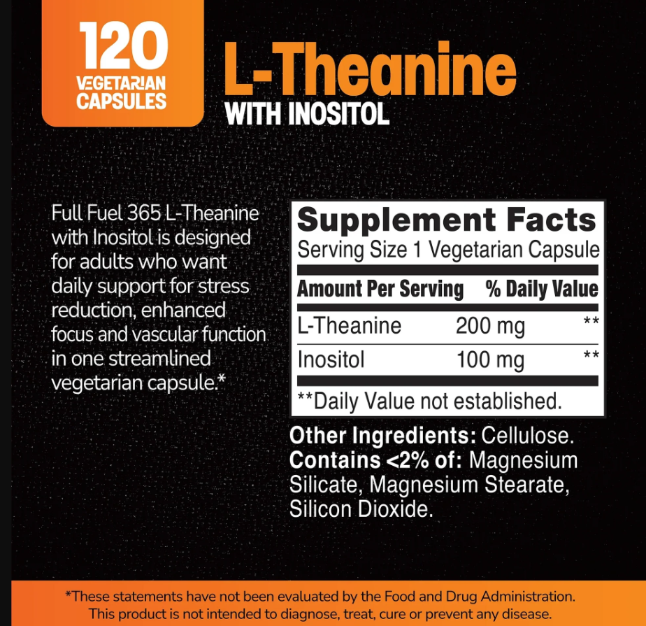 Съдържание на:21st Century L-Theanine with Inositol